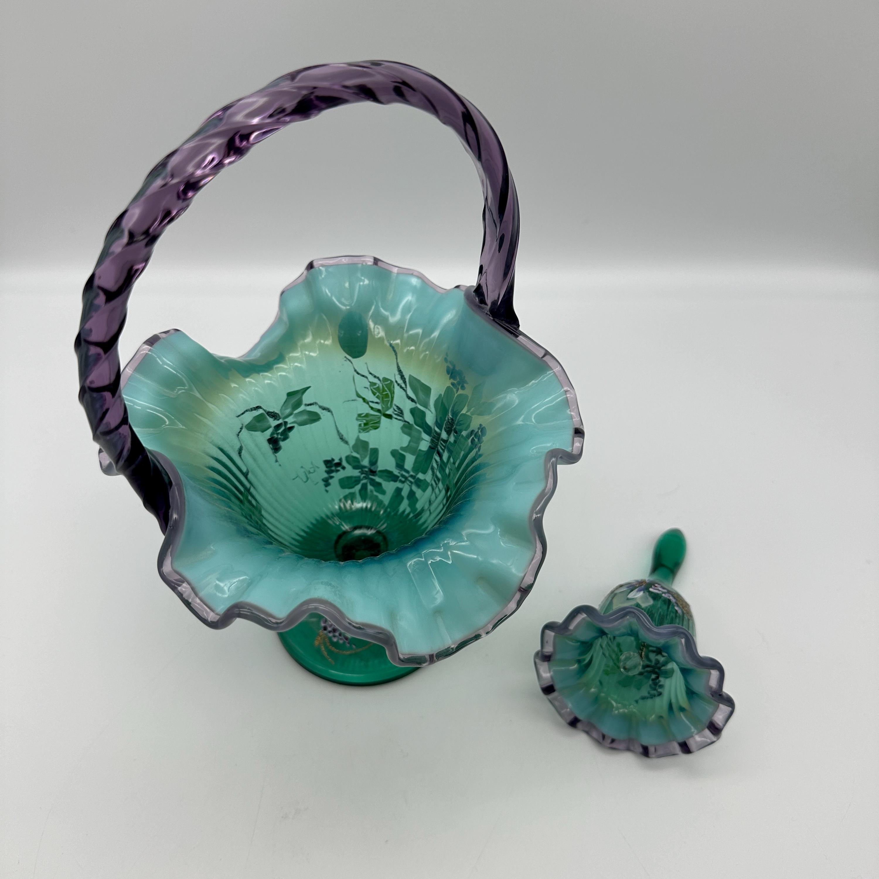 コクサイ NEW CENTURY Vintage Fenton New Century XXI Collection Basket & Bell Set