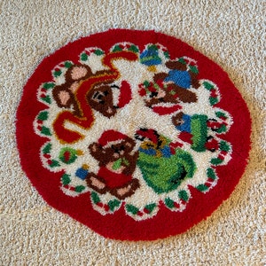 Latch Hook Rug Teddy Bears Chunky Yarn Tapestry Kits DIY Carpet Rug Knitted  Floor Mat Crochet Cushion Arts & Crafts 8558cm 