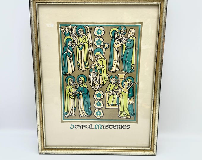 Joyful Mysteries of the Rosary, Framed Wall Art, 11 5/8” X 9 1/8” - Etsy