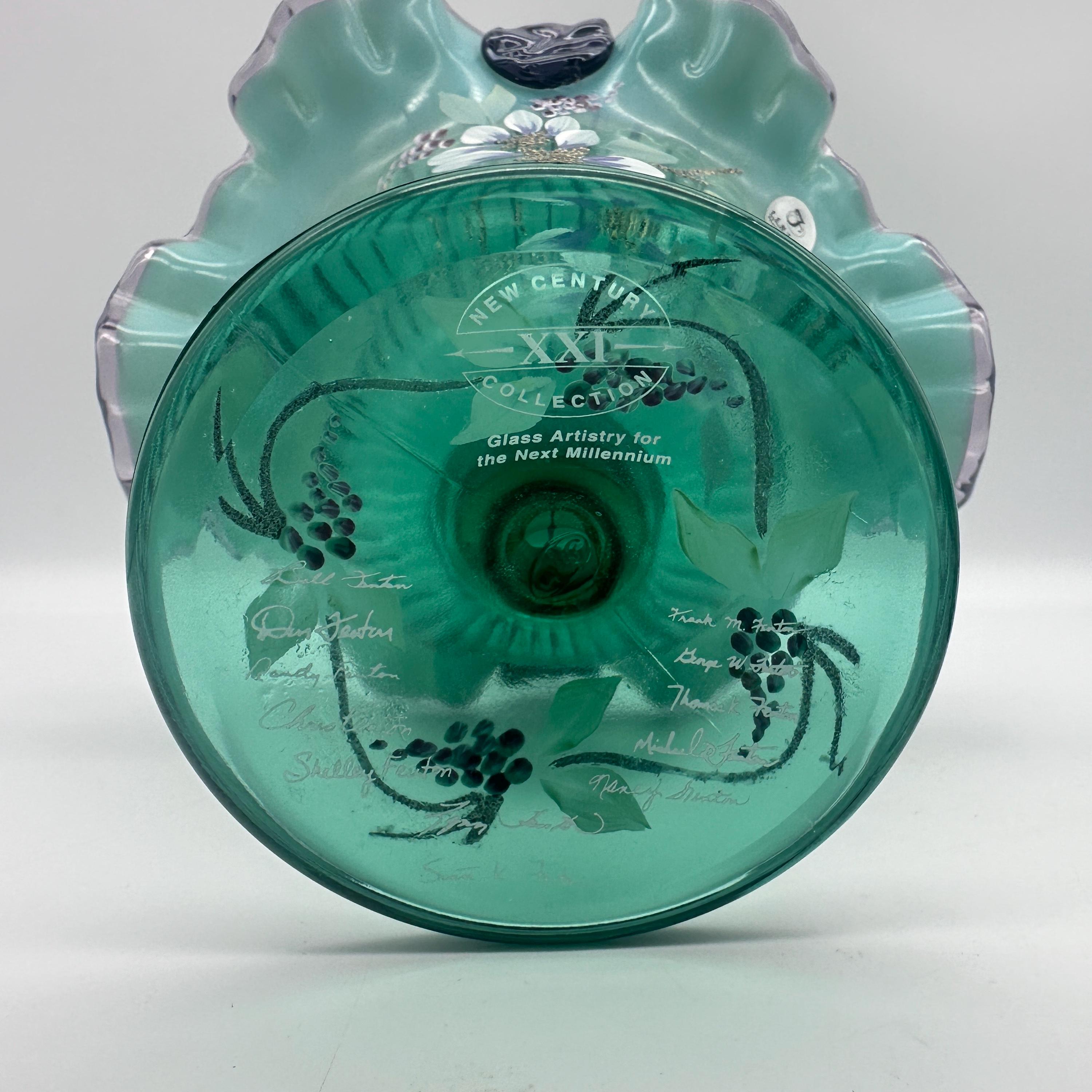 コクサイ NEW CENTURY Vintage Fenton New Century XXI Collection Basket & Bell Set
