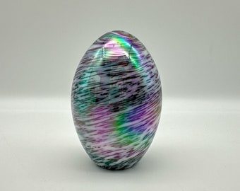 Balos Mouthblown Glass Multicolor Swirl Paperweight