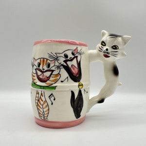 Kitschy Kitten Children's Mug/Cup, Half Cup, with Kitten Handle