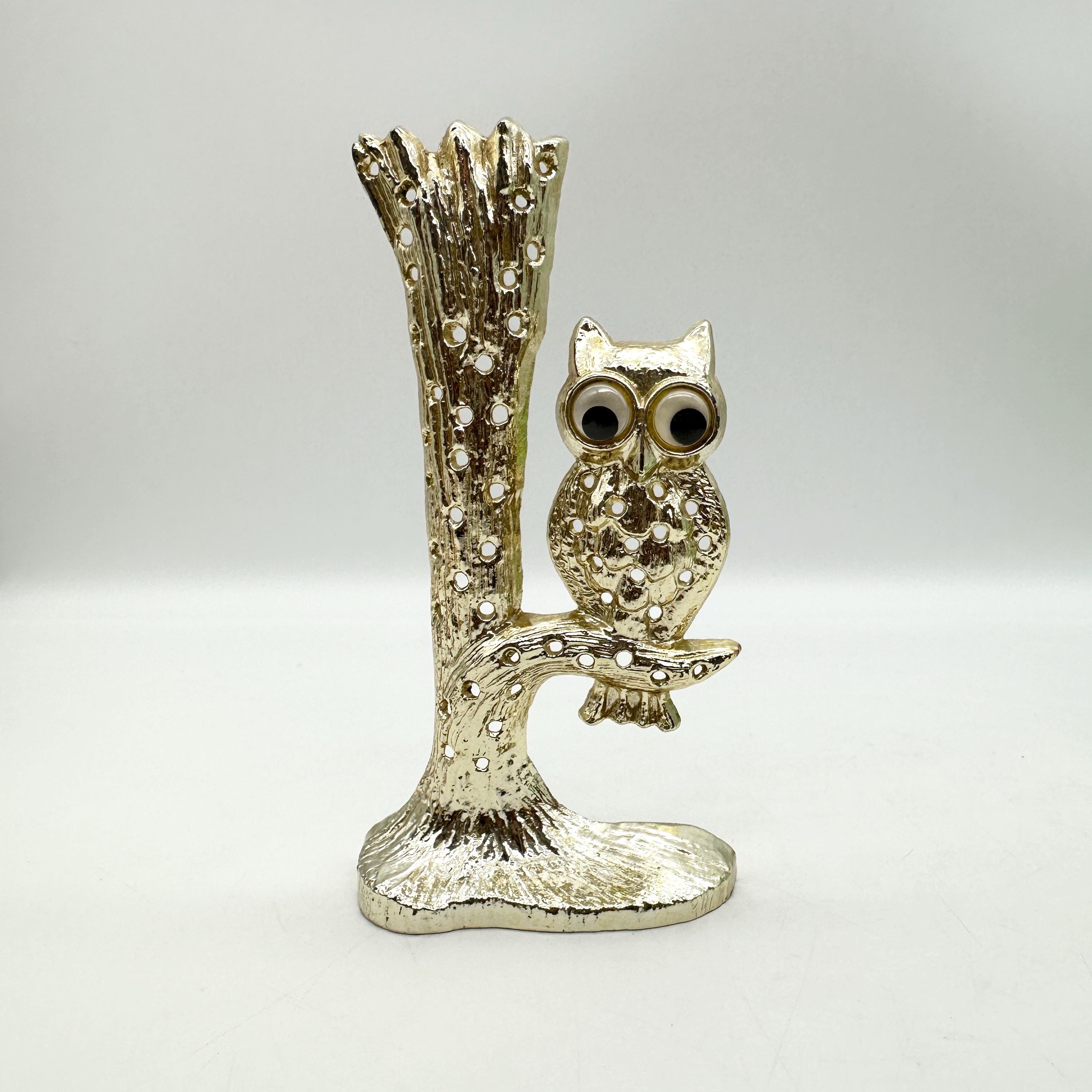 Googly Eyes Owl Metal Earring Holder, 5 3/8&rdquo; tall