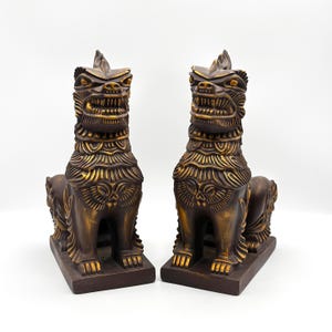 1965 Arnels Ceramic Chinese Foo Dogs/Guardian Lions, Set of 2