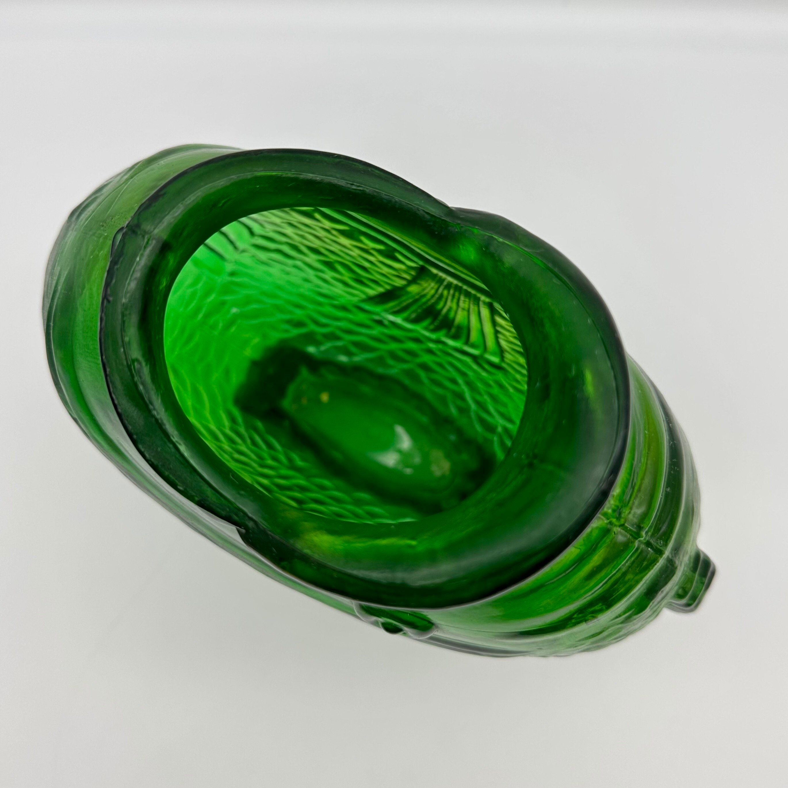 Bright Green Open Mouth Fish Glass Vase Made in Spain Etsy