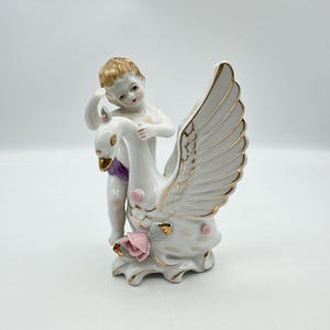 Swan Boy Vase, 5 1/4” tall