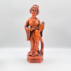 Vintage Asian Woman Figurine, Marked Japan