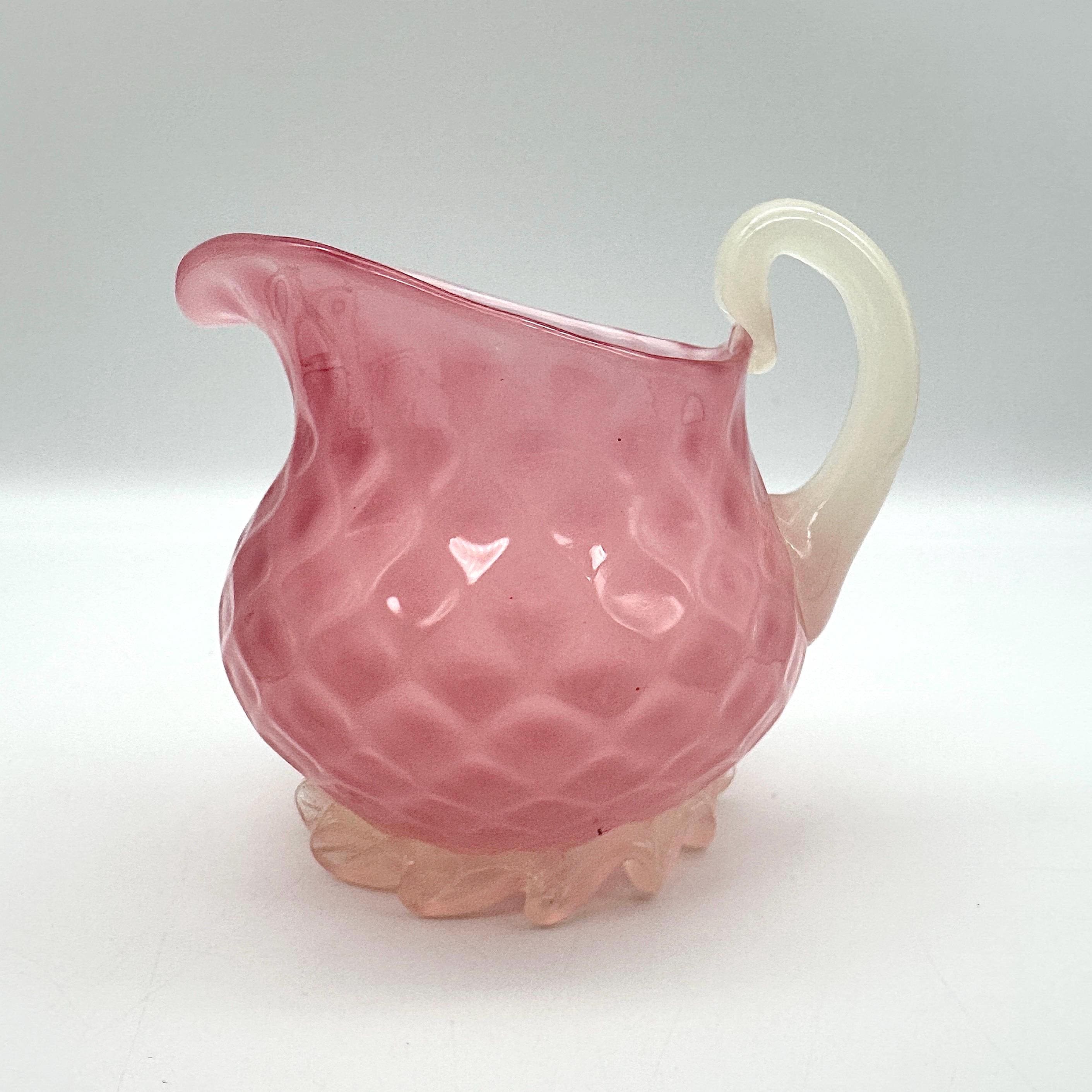 MURANO ITALY金彩 ピンクレースライン ピッチャー 花瓶 MURANO ITALY金彩 ピンクレースライン ピッチャー 花瓶 Huge