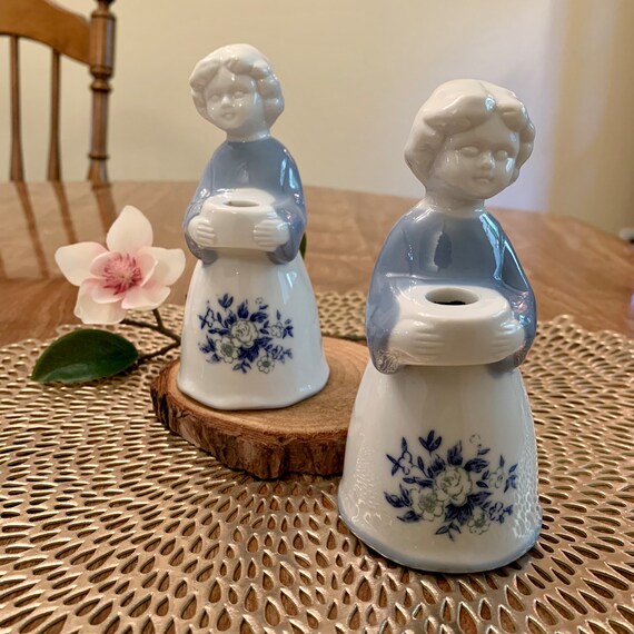 Vintage Candelabra Girl Candle Holders Etsy