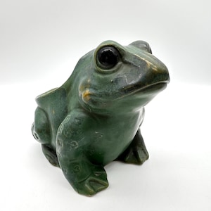 Lefton Green Ceramic Frog Planter, H7436, 4 3/4” tall
