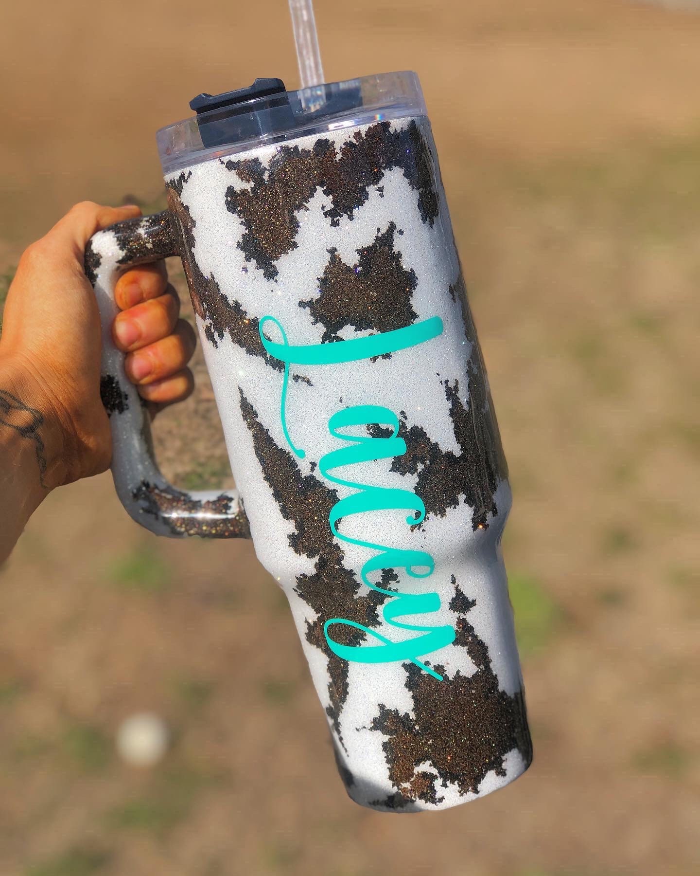 Cow Print Stanley Inspired 40oz – Southern Swag Clothing Co.