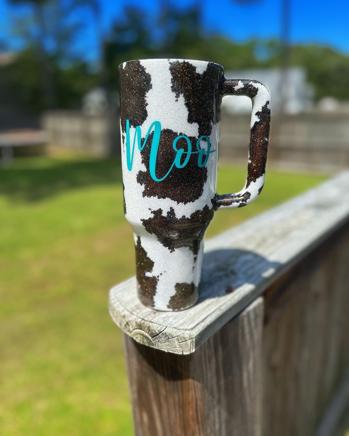 Cowprint Stanley Cowhide Stanley Glittered Stanley Custom Stanley Stanley  Tumbler Stanley 40 Oz Tumbler 30 Oz Tumbler 