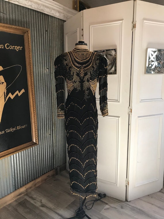 Vintage 80s Sequins Original Black and 