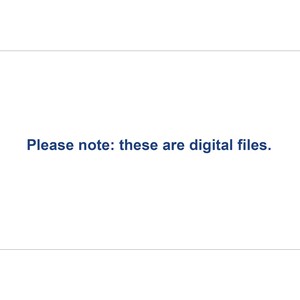 Puede incluir: Texto sobre un fondo blanco que dice: "Por favor, tenga en cuenta: estos son archivos digitales."