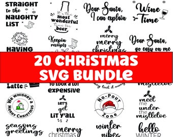 Holiday SVG Bundle / Christmas PNG Bundle / Adult Christmas SVG / Christmas Quote / Funny Quote / Winter Quote