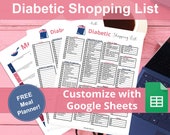 Diabetic Food List | Diabetic Grocery List | Free Meal Planner