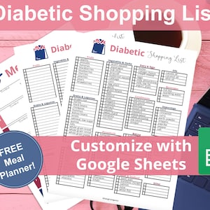 Diabetic Food List | Diabetic Grocery List | Free Meal Planner