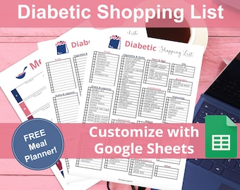 Diabetic Food List | Diabetic Grocery List | Free Meal Planner
