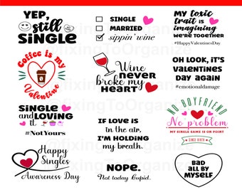 Galentine's Day | Anti Valentine SVG Bundle | Sarcastic SVG | Funny Valentine SVG | Love Bites svg | Love Sucks