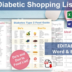 Lista de alimentos para diabéticos | Dieta para diabéticos | Lista de compras para diabéticos