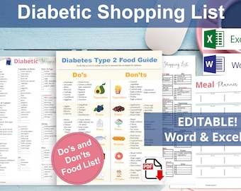 Lista de alimentos para diabéticos / Dieta para diabéticos / Lista de alimentos para diabéticos