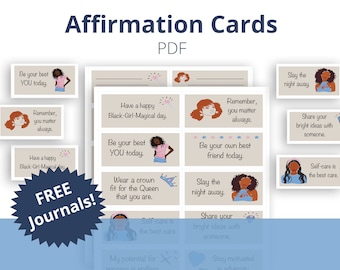 Cartes d'affirmation | Affirmations quotidiennes | Des cartes pour inspirer des sentiments d’autonomisation
