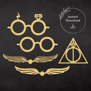 H.P. Wizard Party | Digital Vector Files | SVG, PNG, JPG | For Art Prints, Vinyl Crafts, Bridal, Bachelorette, Decorations, Cut Template