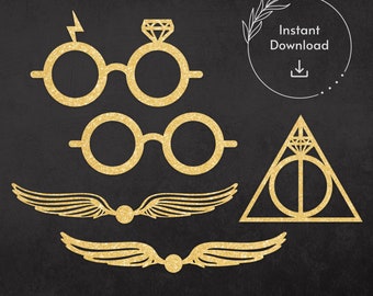 H.P. Wizard Party | Digital Vector Files | SVG, PNG, JPG | For Art Prints, Vinyl Crafts, Bridal, Bachelorette, Decorations, Cut Template