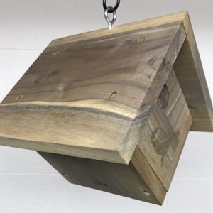 Black Walnut and Oak Wren or Chickadee Bird House, nesting boxes