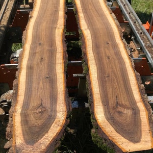 Wood Slabs Live edge, 4”-8” wide, Black Walnut rough sawn limited supply