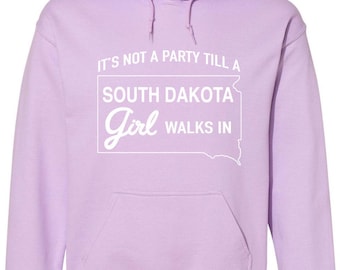 South Dakota Party Girl Hooded Sweatshirt - Orchid