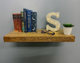 Custom Wood Floating Shelf: Cherry, Oak, Walnut