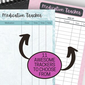 PRINTABLE Medication Tracker to keep track of when to take your medicine, great for your loved ones and for home healthcare