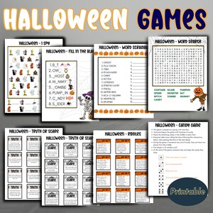 7 jeux de fête d&#39;Halloween à imprimer à l&#39;école ou à la maison | imprimer des activités d&#39;Halloween à la maison pour les enfants | Halloween imprimable