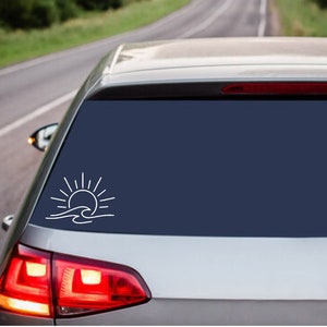 Sun and Waves Window Decal