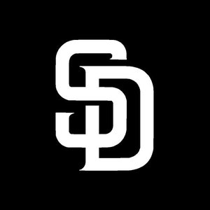 May include: White stylized interlocking "SD" logo on a black background. The letters are thick and bold, with a modern, clean design. The logo is a popular symbol for sports teams and merchandise.