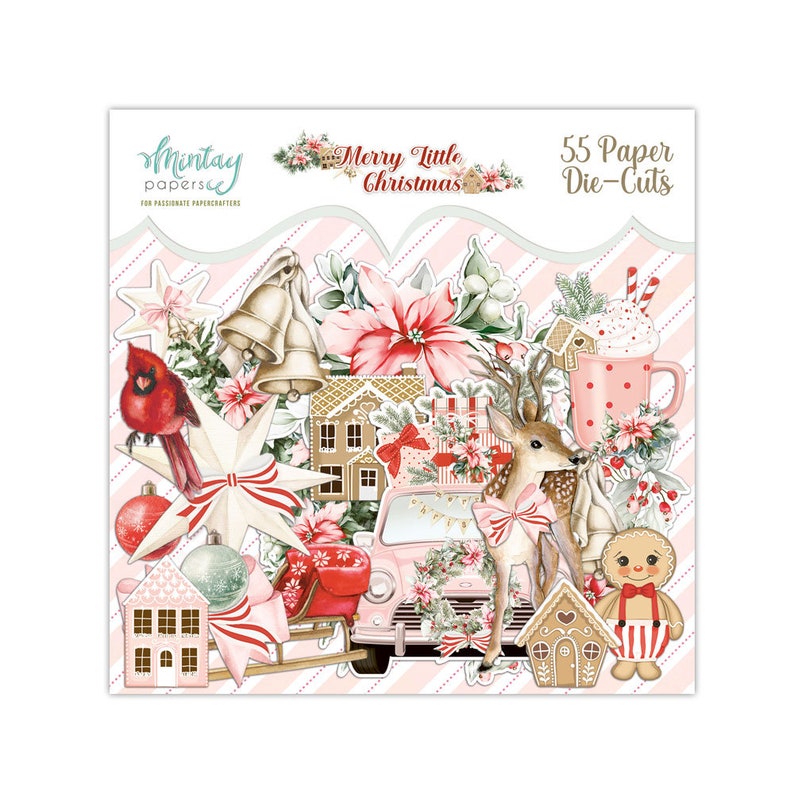 Mintay Paper Diecuts Merry Little Christmas 55 Pcs Etsy