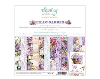 Mintay 'Lilac Garden' 6 x 6 Scrapbooking Paper, Mintay, Scrapbooking, Journaling, Cardmaking, Craft Projects, Tags, Mixed Media, Albums