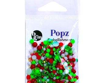 Buttons Galore - Popz -- Holiday Mix -- POP112, Scrapbooking, Cardmaking, Shaker Cards, Tags, Mixed Media, Journals, Crafts, Christmas