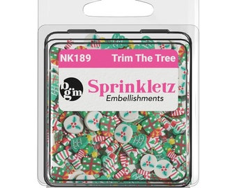 Trim the Tree Polymer Sprinkletz, NK189, Embellishments, Scrapbooking, Cardmaking, Shaker Cards, Crafts, Christmas, Sprinkletz