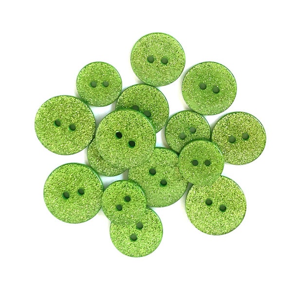 Granny Smith Glitter Buttons, Buttons, Green Buttons, Glitter Buttons, Spring, St. Patrick's Day, Scrapbooking, Cardmaking, Home Decor, Tags