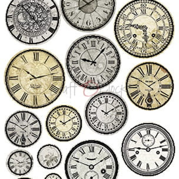 Clock Face Die Cuts - Etsy
