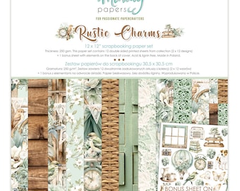 Mintay 'Rustic Charms' 12 x 12 Scrapbooking Paper Set, Mintay, Scrapbooking, Journaling, Cardmaking, Craft Projects, Albums, Mini-Albums