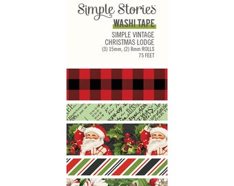 Simple Vintage 'Christmas Lodge'  Washi Tape, Washi Tape, Simple Stories, Christmas Lodge, Scrapbooking, Cardmaking, Craft Projects