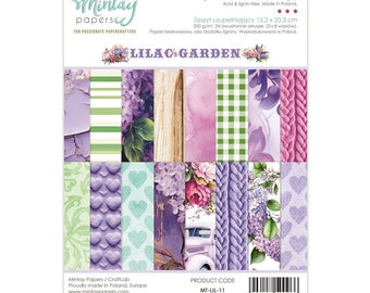 Mintay's 'Lilac Garden' Add-On Paper Pack, Mintay, Scrapbooking, Cardmaking, Journals, Tri-Folds, Mini-Albums, Tags, Wedding, Marriage
