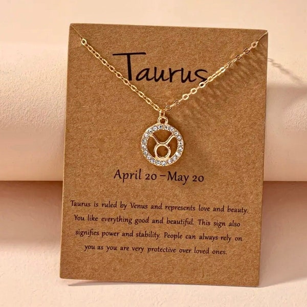 Zodiac Necklaces, 18k Gold Plated Jewelry, Astrology Necklace, Constellation Pendant, Horoscope Charm, Birth Sign Jewel, Zodiac Sign Jewelry