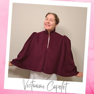 E-Pattern Victorian Capelet sizes XS-XXL Based on Original Victorian Patterns from 1890&#39;s