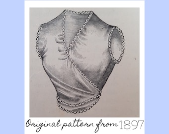 Victorian 1897 Corset Cover Sewing Pattern (PDF Pattern)