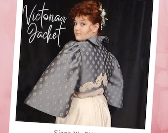 Plussize E-pattern Victorian Jacket sizes XL-5XL Based on an Original Victorian Pattern 1890's