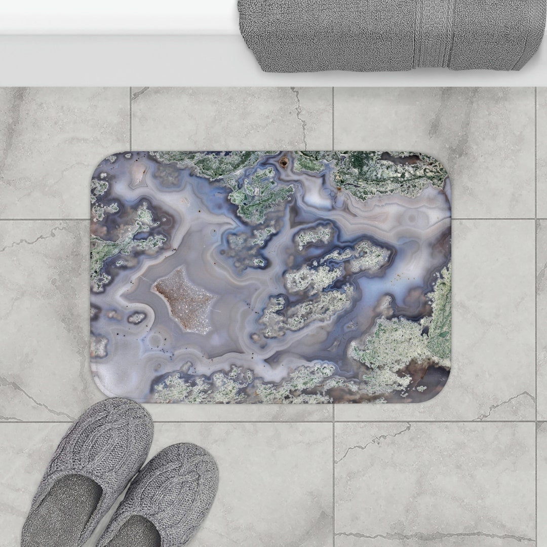 Pretty Bath Mat Crystal Bath Mat Agate Bath Mat Colorful Bath Mat